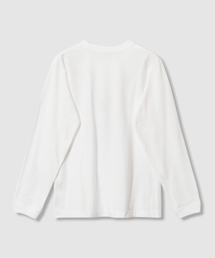 allureville フロッキーナローフォントロゴロングTシャツ オフホワイト (02)