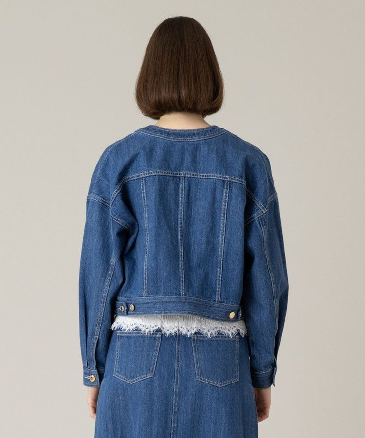 LOULOU WILLOUGHBY 【LOULOU WILLOUGHBY】デニムパフィブルゾン ブルー (61)