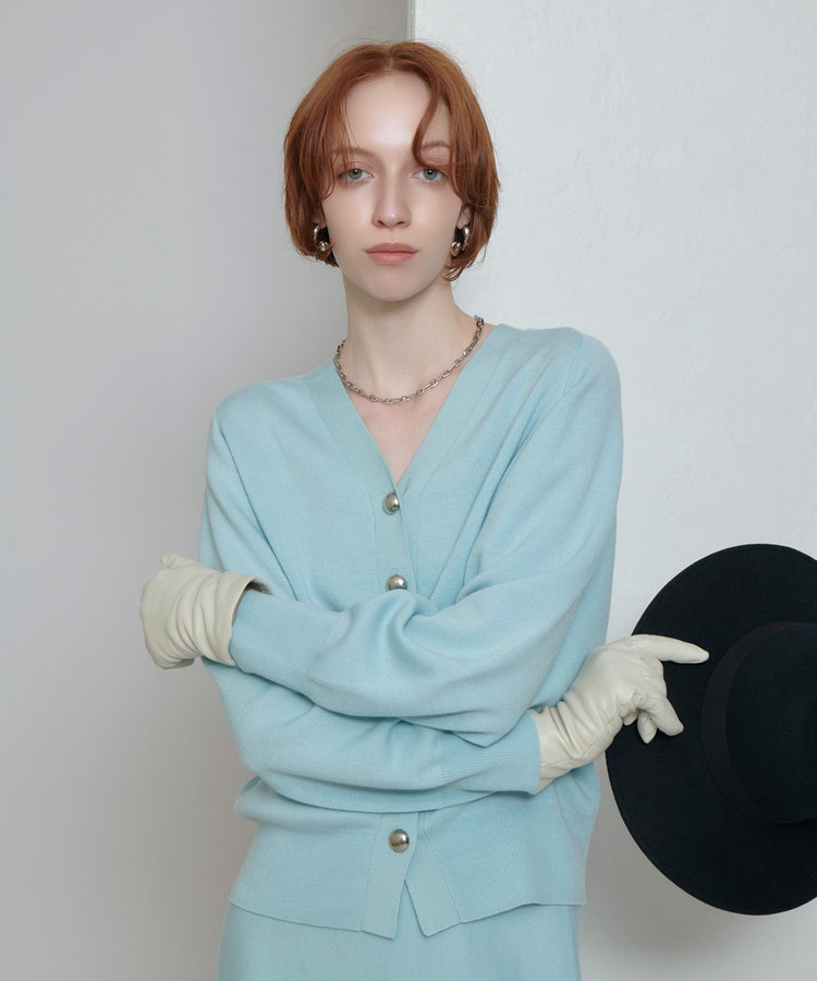 allureville ウールスムースカーディガン ミントグリーン (73)