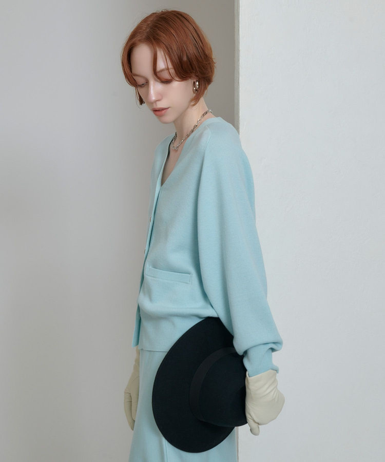 allureville ウールスムースカーディガン ミントグリーン (73)