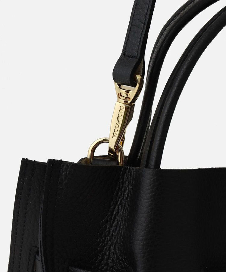 buying 【VIOLAd'ORO (ヴィオラドーロ) 】TREROレザーミニトートバッグ ブラック (95)