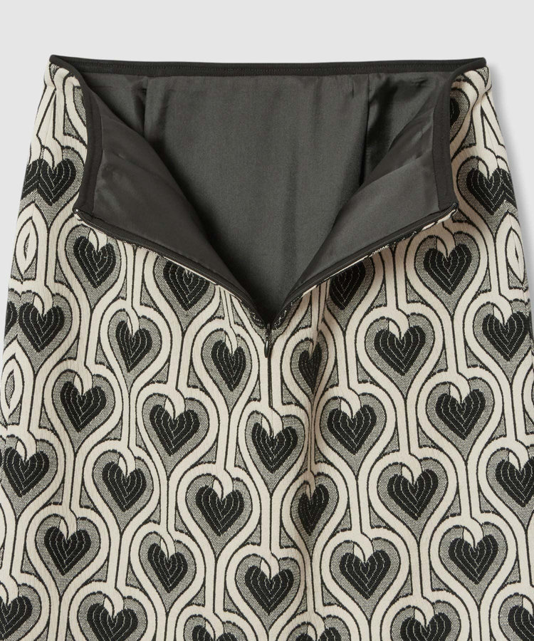 LOULOU WILLOUGHBY 【LOULOU WILLOUGHBY】NEONハートJQタイトスカート ホワイト系 (08)