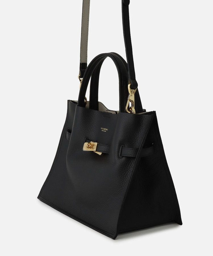 buying 【VIOLAd'ORO (ヴィオラドーロ) 】TREROレザーミニトートバッグ ブラック (95)