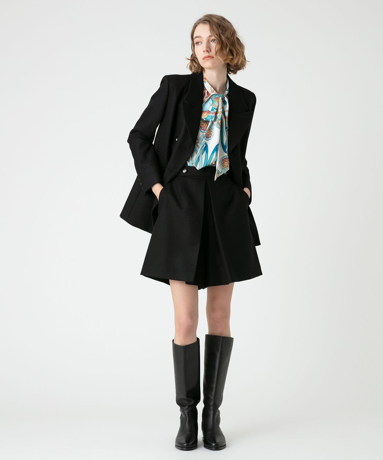 allureville バックジップロングブーツ ブラック (95)