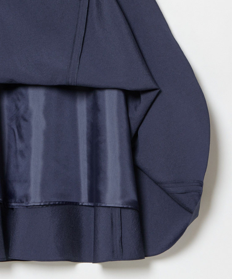 allureville オーガンジー切替フレアスカート ネイビー (65)