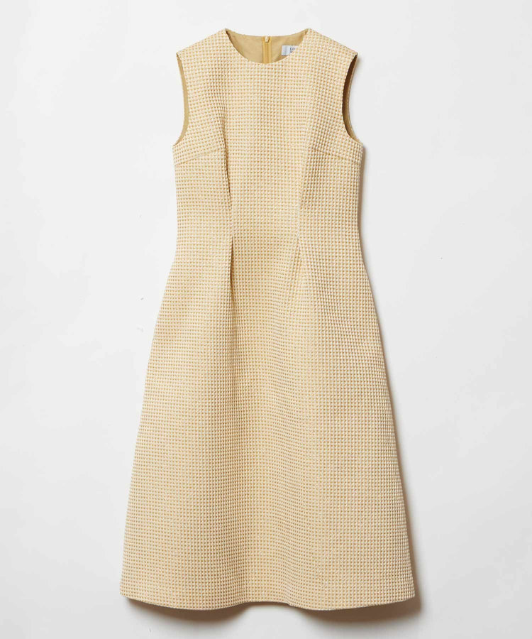 LOULOU WILLOUGHBY 【LOULOU WILLOUGHBY】スパークルジャガードノースリーブワンピース イエロー (21)