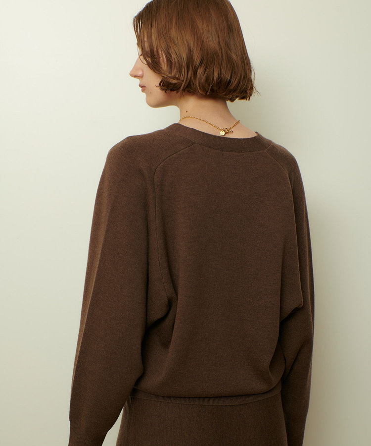 allureville ウールスムースカーディガン ダークブラウン (82)