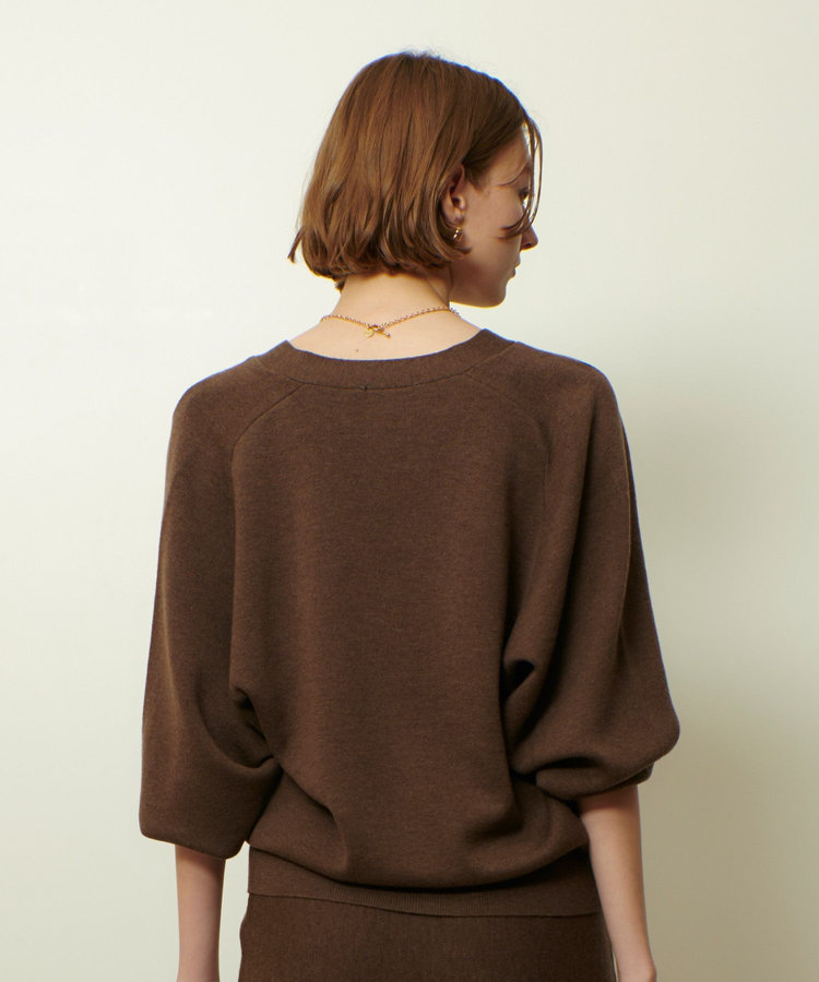 allureville ウールスムースカーディガン ダークブラウン (82)