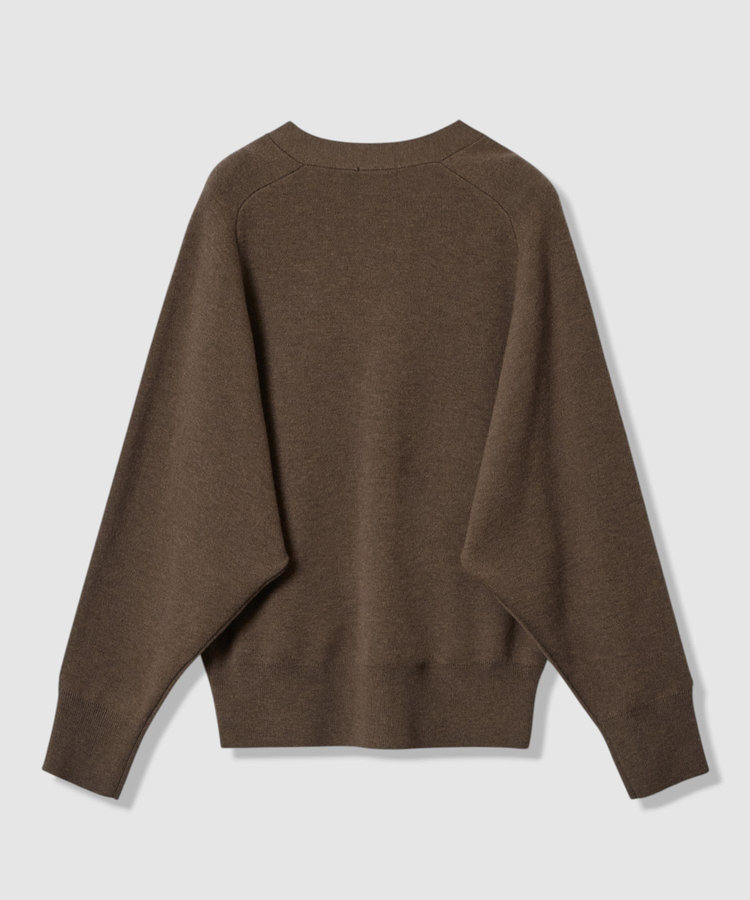 allureville ウールスムースカーディガン ダークブラウン (82)