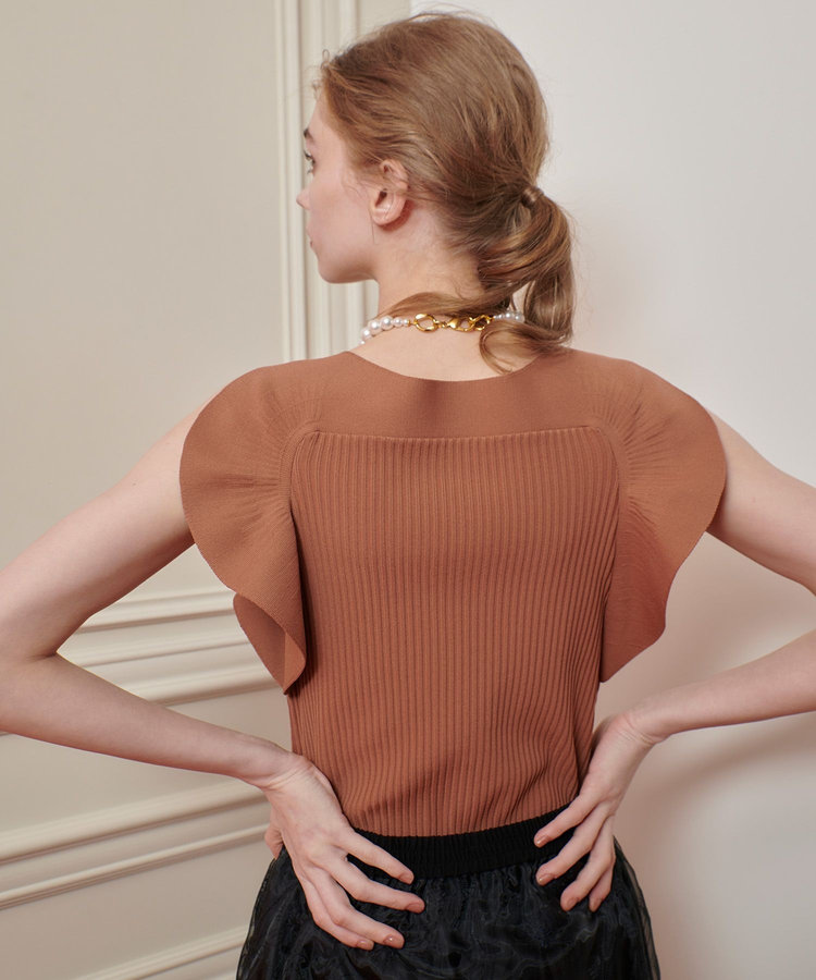 LOULOU WILLOUGHBY 【LOULOU WILLOUGHBY】スキャーラッププルオーバー キャメル (84)