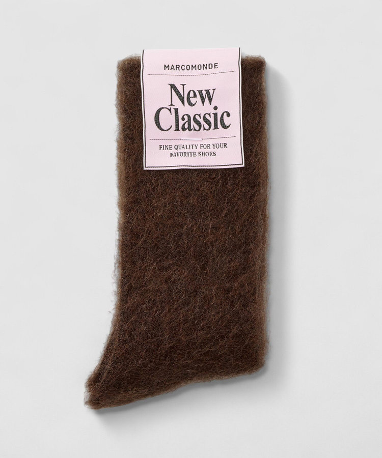 buying 【MARCOMONDE(マルコモンド)】MOHAIR SOCKS													 ダークブラウン (82)