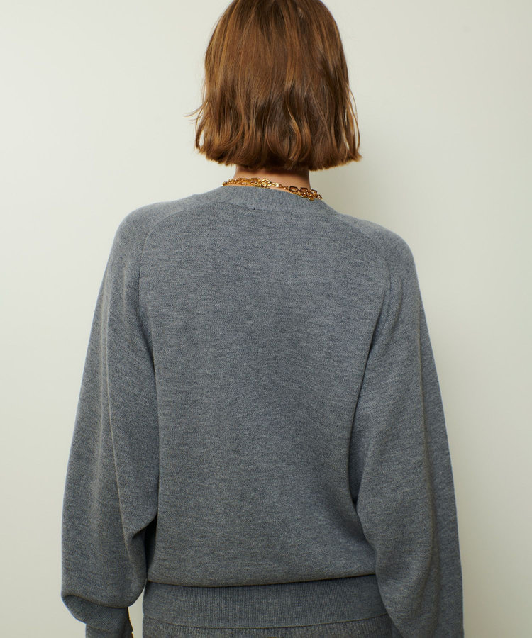 allureville ウールスムースカーディガン グレー (92)