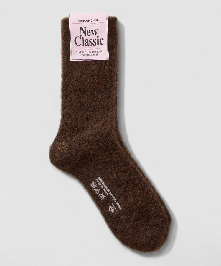 buying 【MARCOMONDE(マルコモンド)】MOHAIR SOCKS													 ダークブラウン (82)