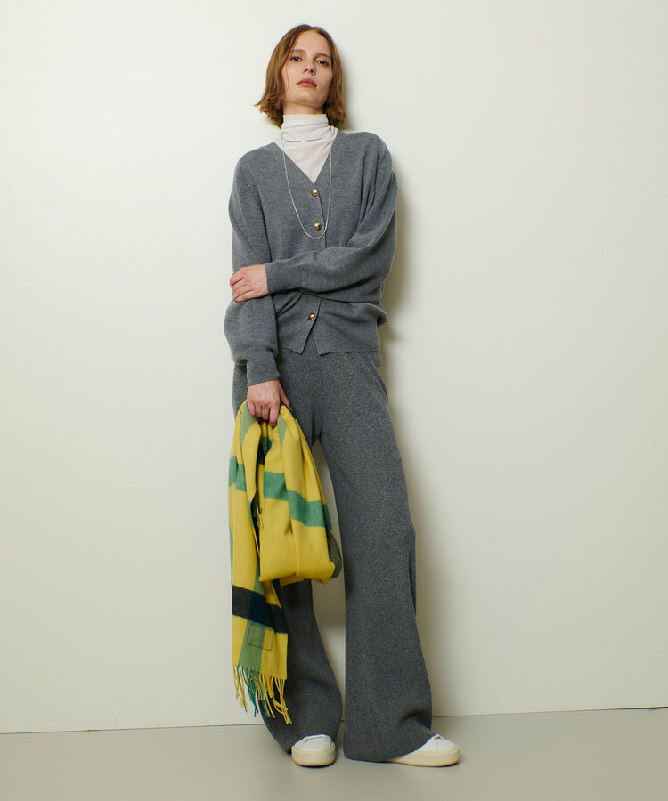 allureville ウールスムースカーディガン グレー (92)