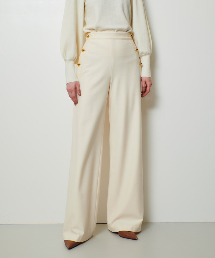 allureville 裏起毛マリンパンツ アイボリー (04)