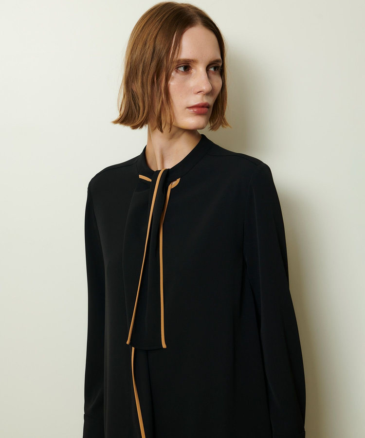 allureville DEFORM ボウブラウス ブラック系 (98)