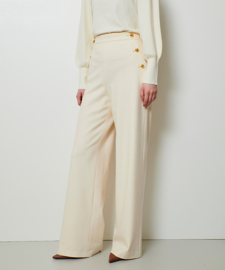 allureville 裏起毛マリンパンツ アイボリー (04)