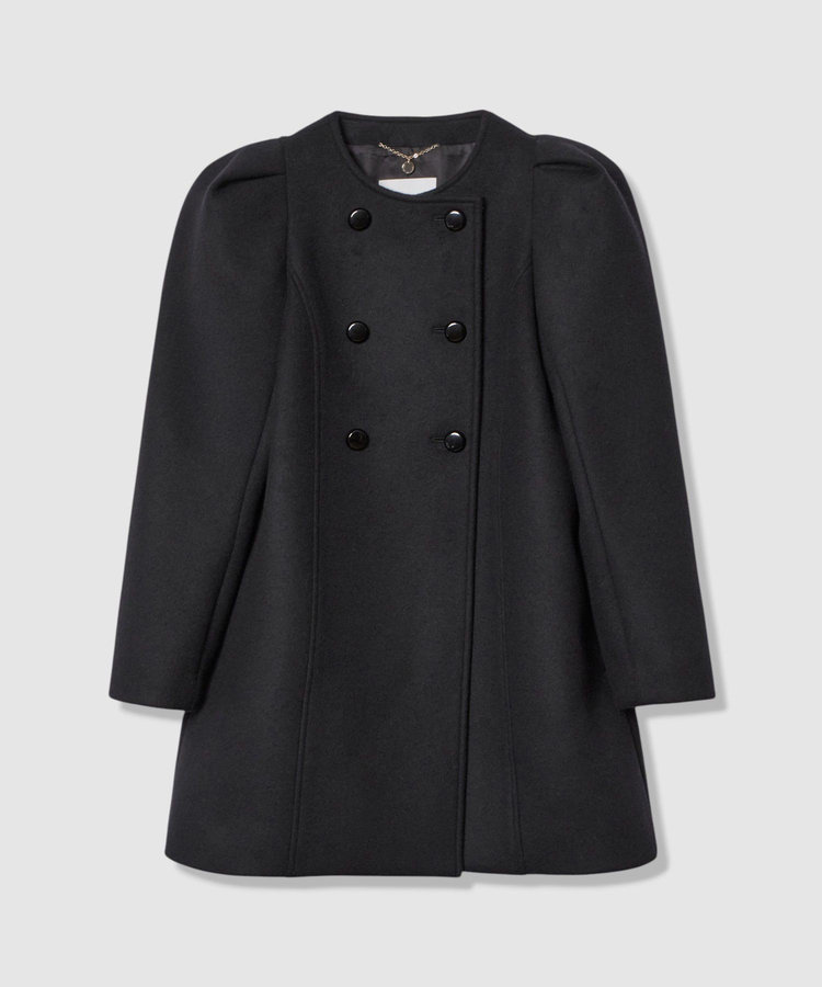 LOULOU WILLOUGHBY 【LOULOU WILLOUGHBY】シャルムビーバーパワショルコート ブラック (95)