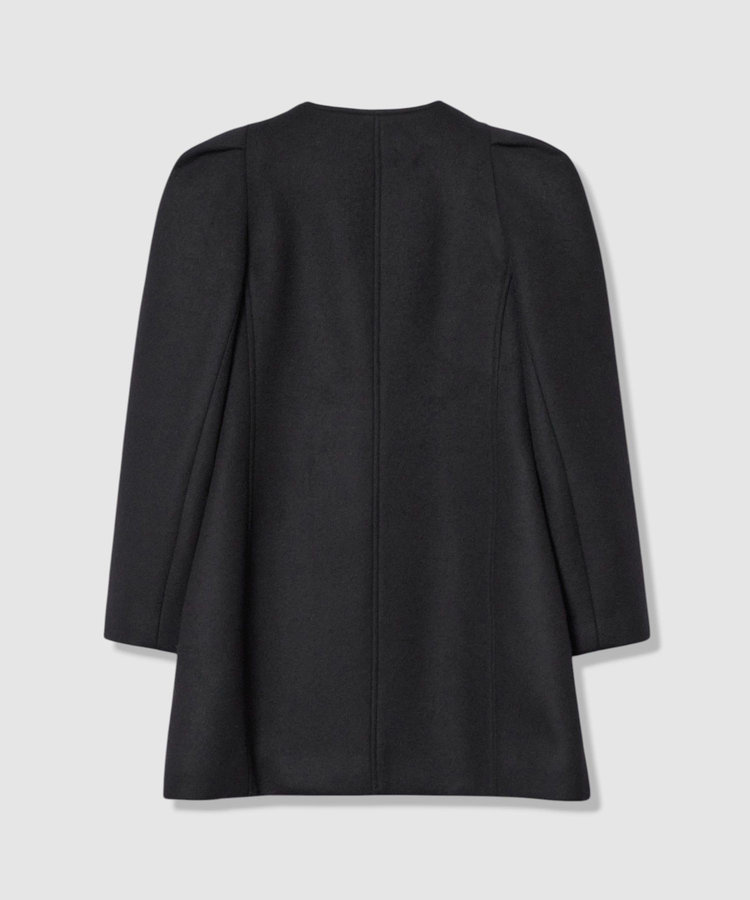 LOULOU WILLOUGHBY 【LOULOU WILLOUGHBY】シャルムビーバーパワショルコート ブラック (95)
