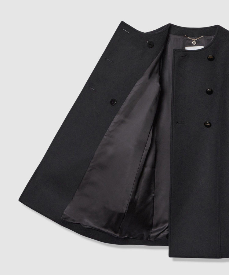 LOULOU WILLOUGHBY 【LOULOU WILLOUGHBY】シャルムビーバーパワショルコート ブラック (95)