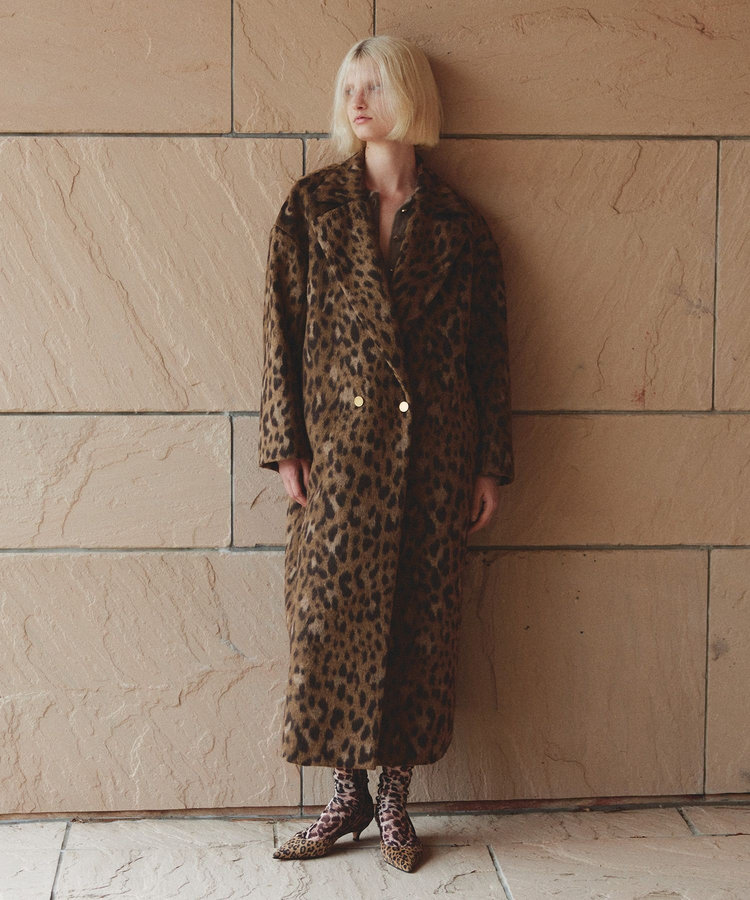 allureville MILIORレオパードコート ブラウン (81)