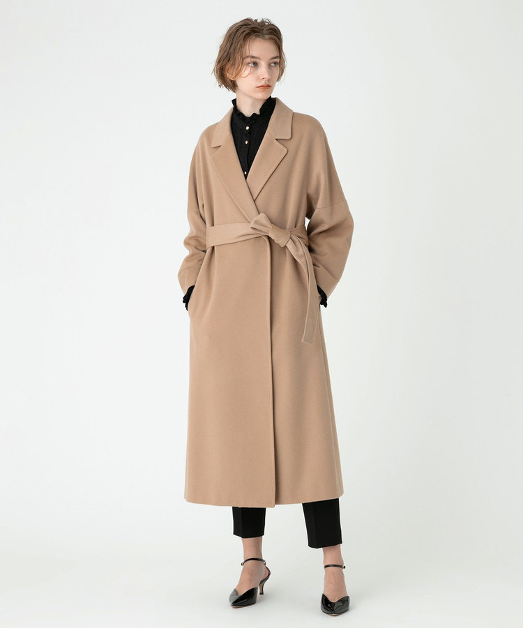 allureville カシミヤビーバーコート ベージュ (11)