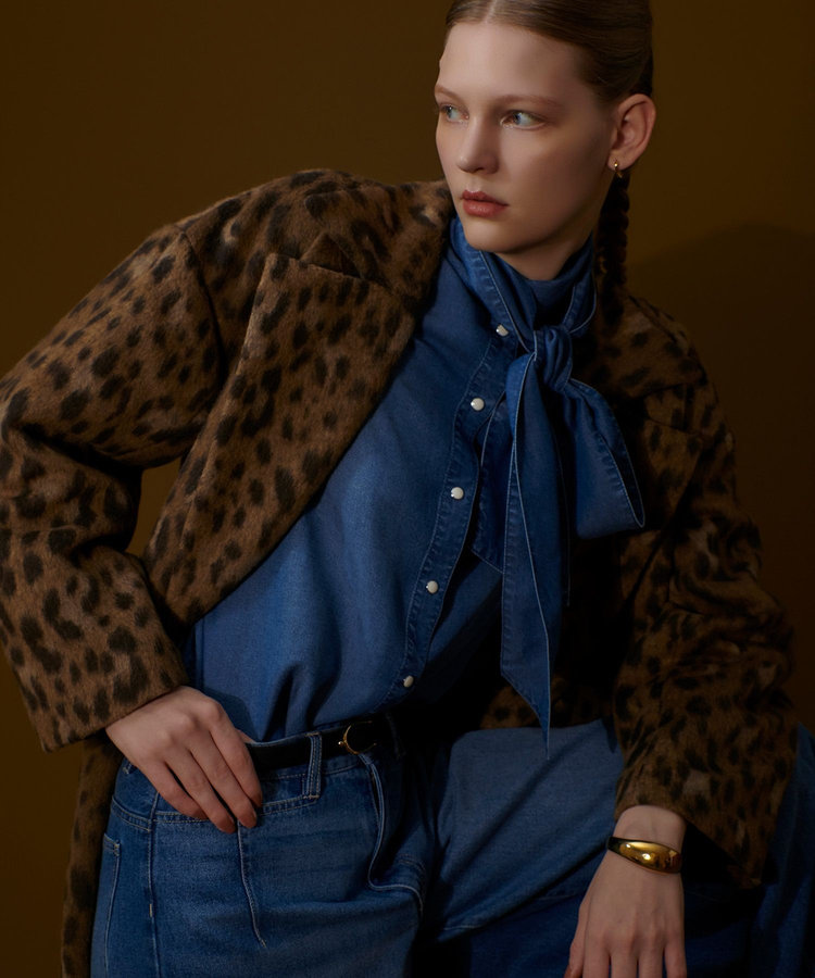 allureville MILIORレオパードコート ブラウン (81)