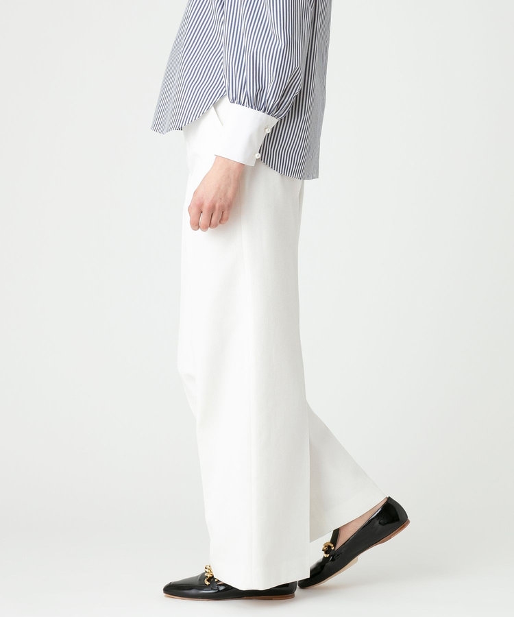 LOULOU WILLOUGHBY 【LOULOU WILLOUGHBY】ブライトリネンワイドパンツ オフホワイト (02)