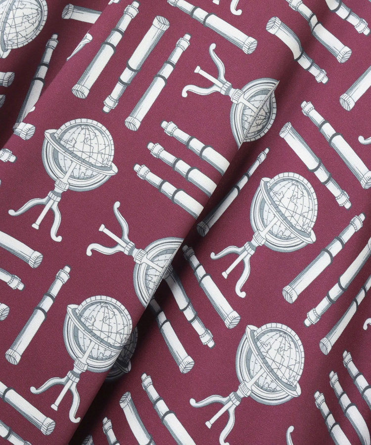 LOULOU WILLOUGHBY 【LOULOU WILLOUGHBY】グローブプリント ワンピース ボルドー (44)