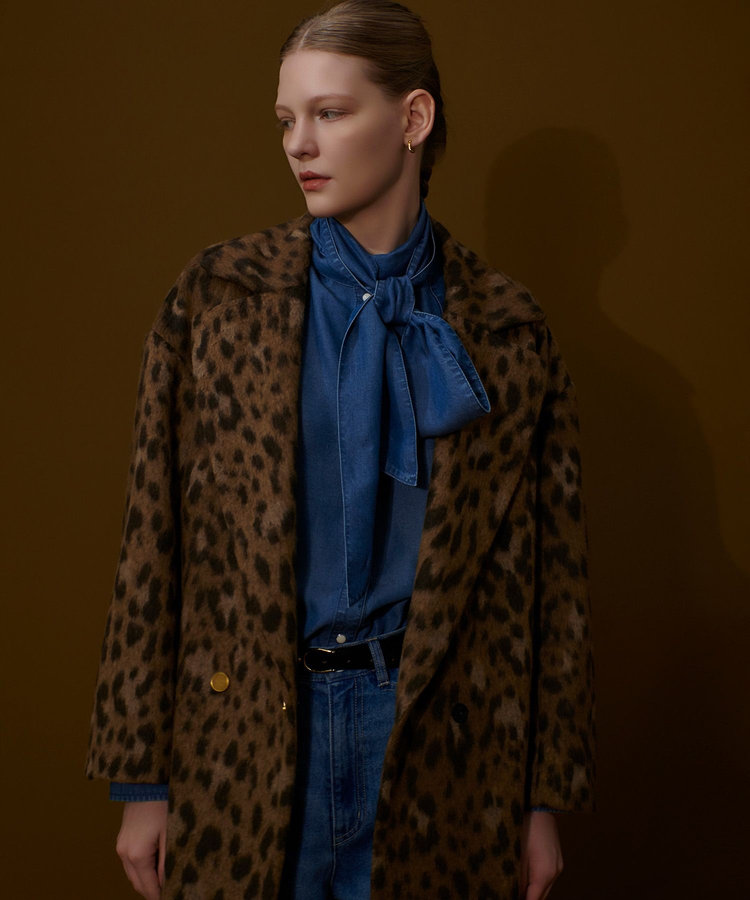 allureville MILIORレオパードコート ブラウン (81)