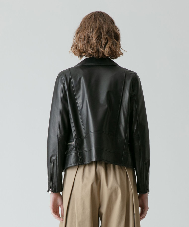 allureville ラムレザーライダース ブラック (95)