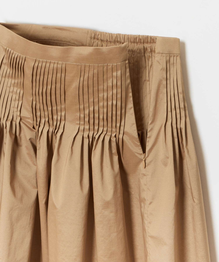 allureville タフタピンタックギャザースカート ベージュ (11)