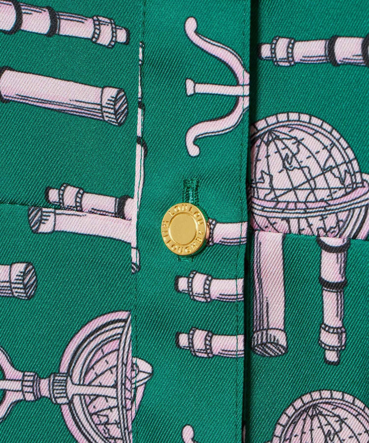 LOULOU WILLOUGHBY 【LOULOU WILLOUGHBY】グローブプリント ワンピース グリーン (71)