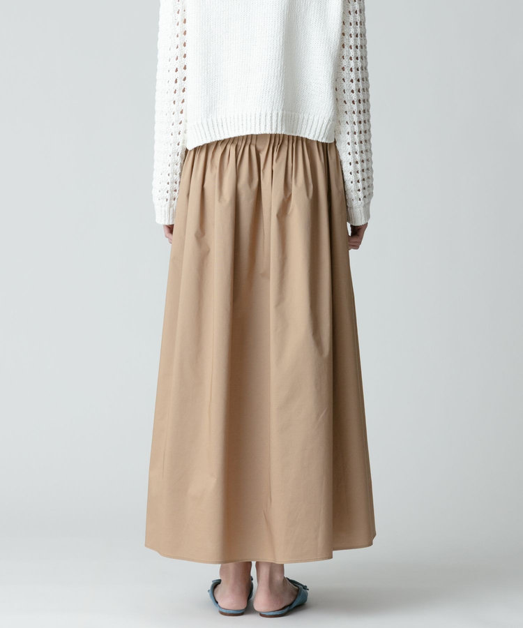 allureville タフタピンタックギャザースカート ベージュ (11)