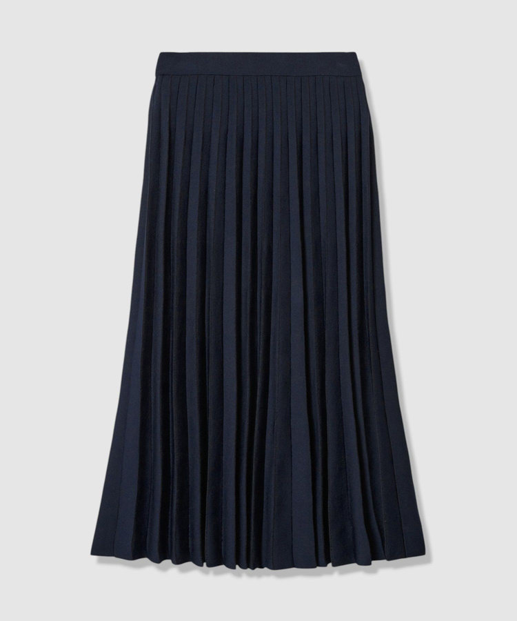 allureville ソウバリシアーコンビプリーツスカート ネイビー (65)