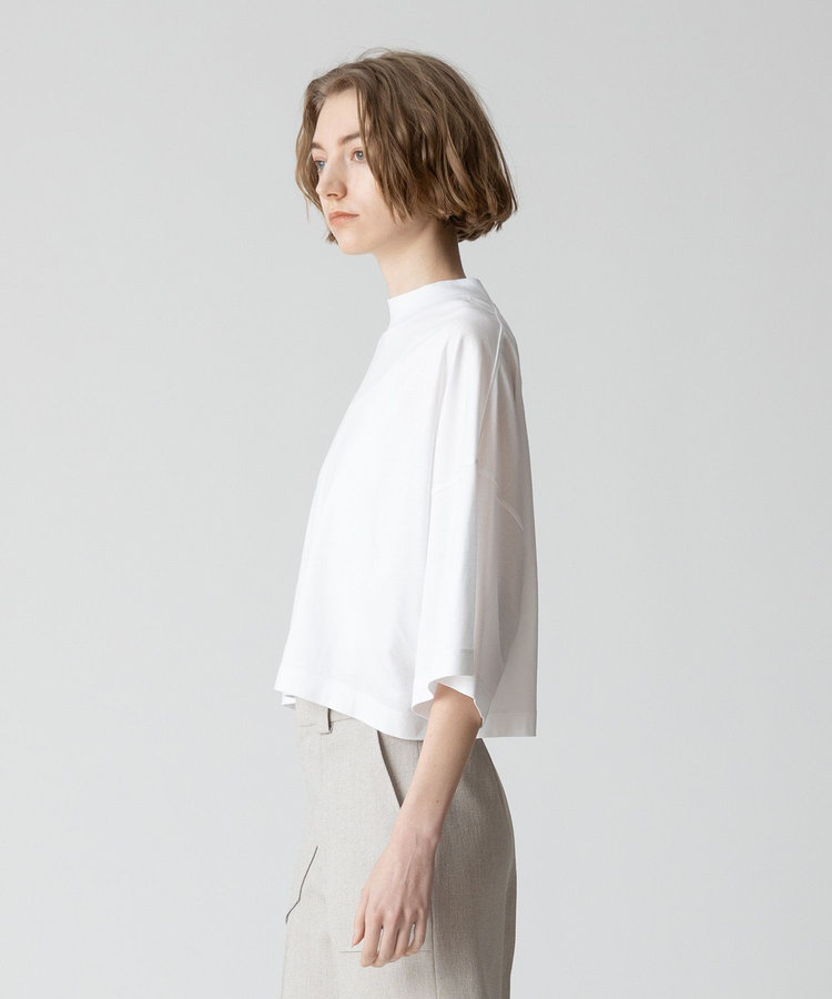 allureville ワイドクロップTEE ホワイト (01)