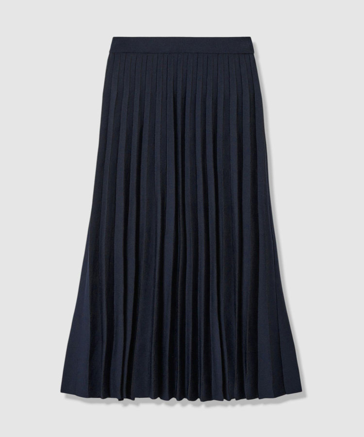 allureville ソウバリシアーコンビプリーツスカート ネイビー (65)