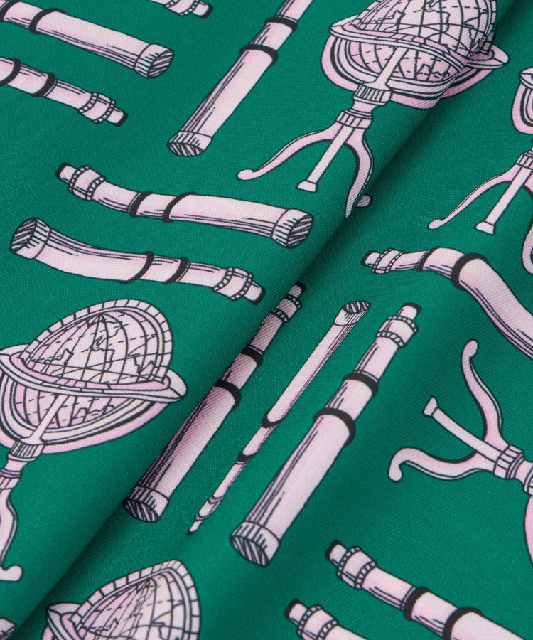 LOULOU WILLOUGHBY 【LOULOU WILLOUGHBY】グローブプリント ワンピース グリーン (71)