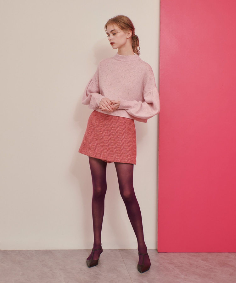 LOULOU WILLOUGHBY 【LOULOU WILLOUGHBY】MAGEE ヘリンボンスカンツ ピンク (41)