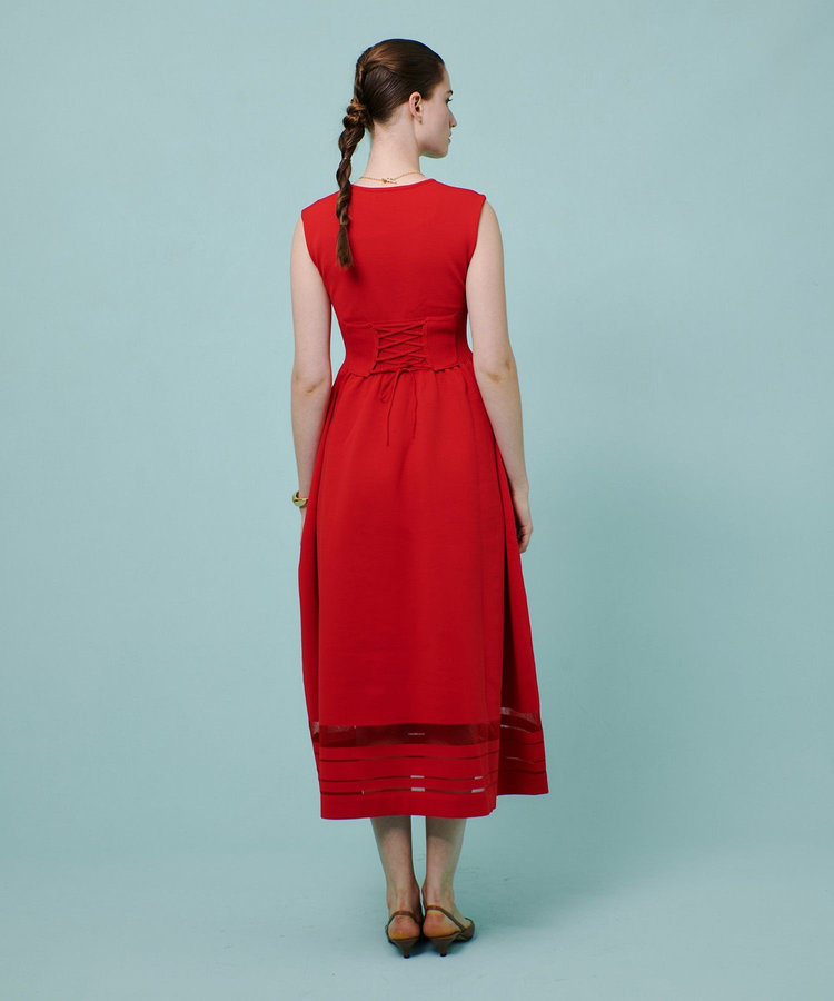 allureville ◇ ウエストマークリブワンピース レッド (43)