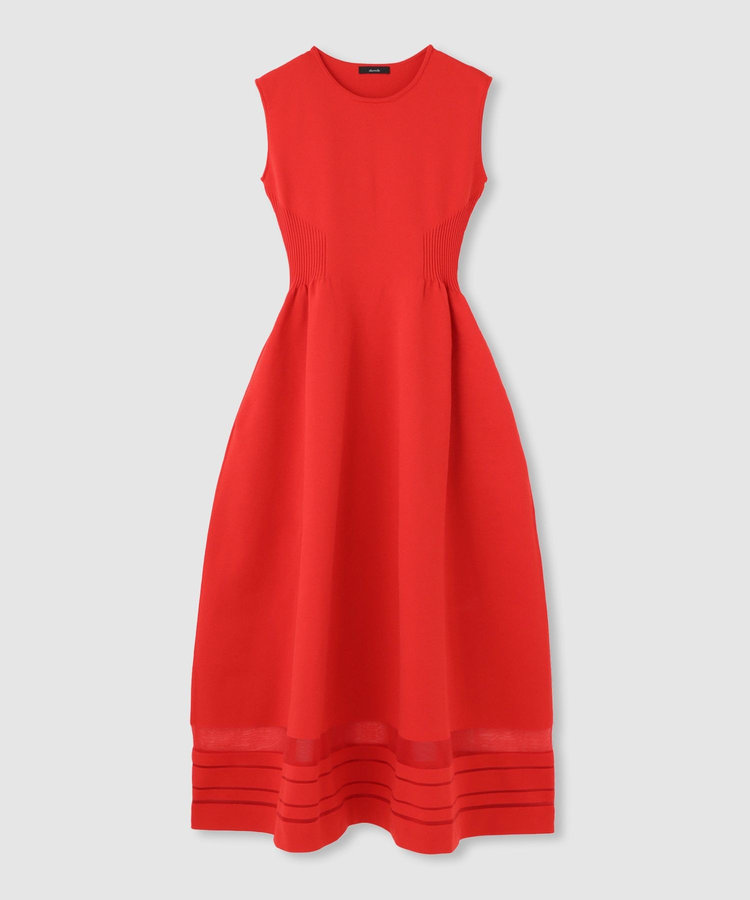 allureville ◇ ウエストマークリブワンピース レッド (43)