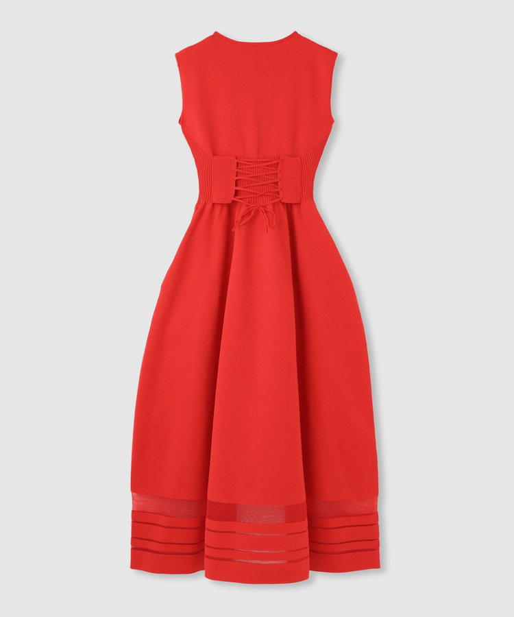 allureville ◇ ウエストマークリブワンピース レッド (43)