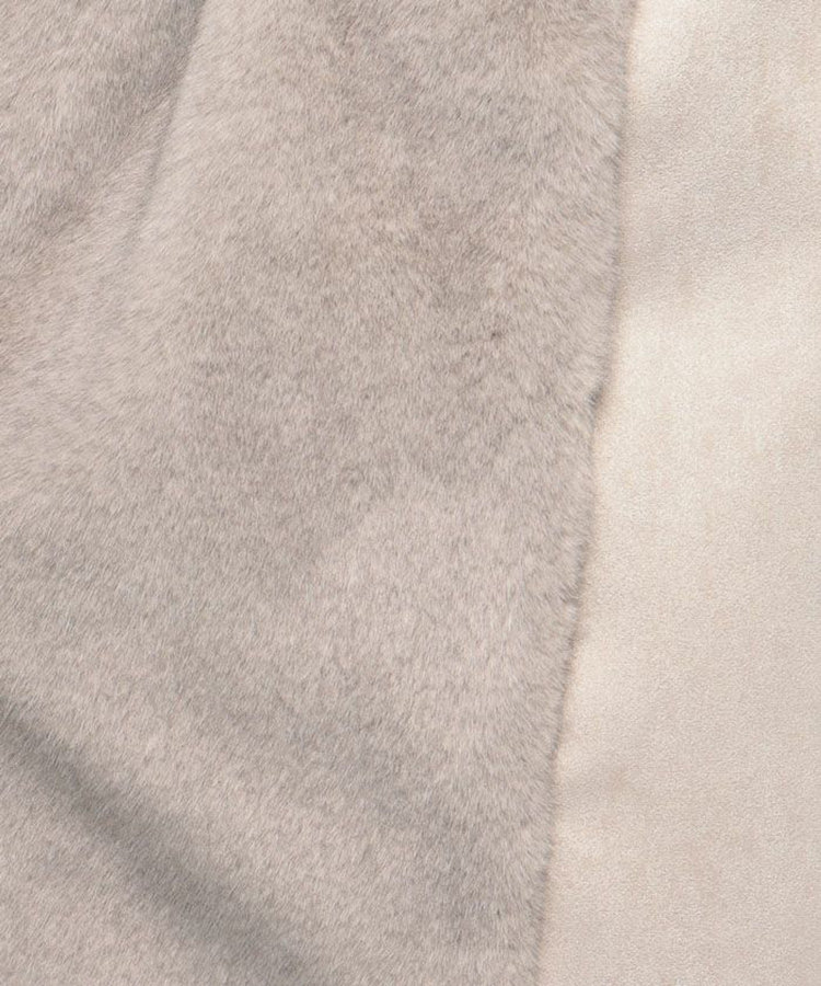 allureville フェイクミンクフーディジレ ライトグレー (91)