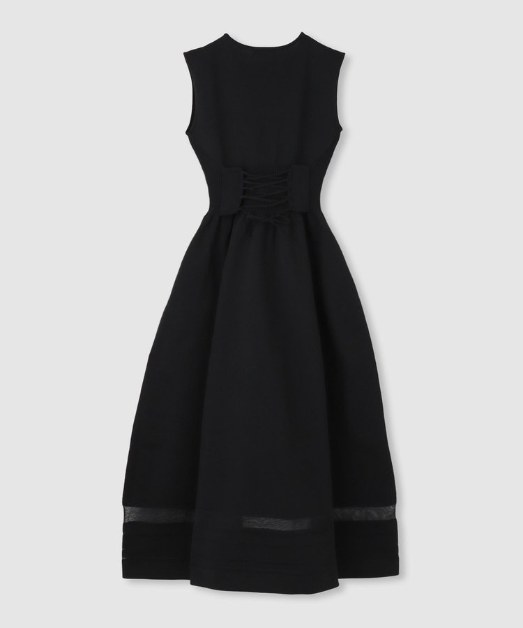 allureville ◇ ウエストマークリブワンピース ブラック (95)