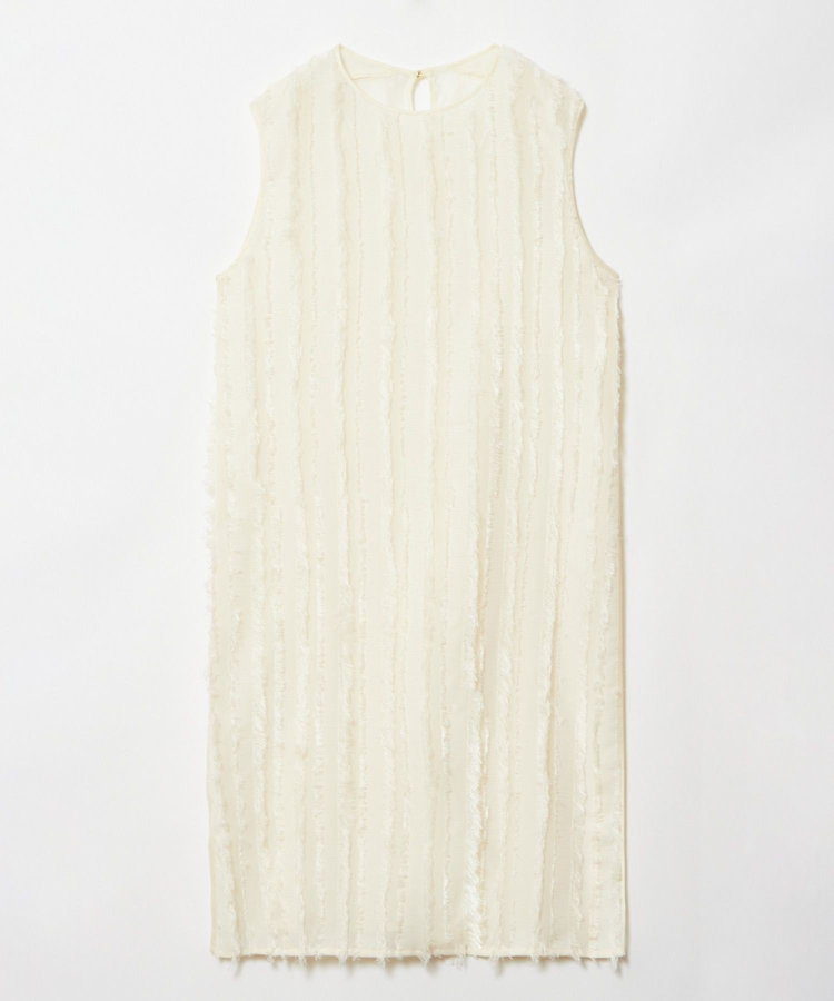 allureville ストライプカットジャガードナローワンピース アイボリー (04)