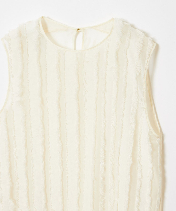 allureville ストライプカットジャガードナローワンピース アイボリー (04)