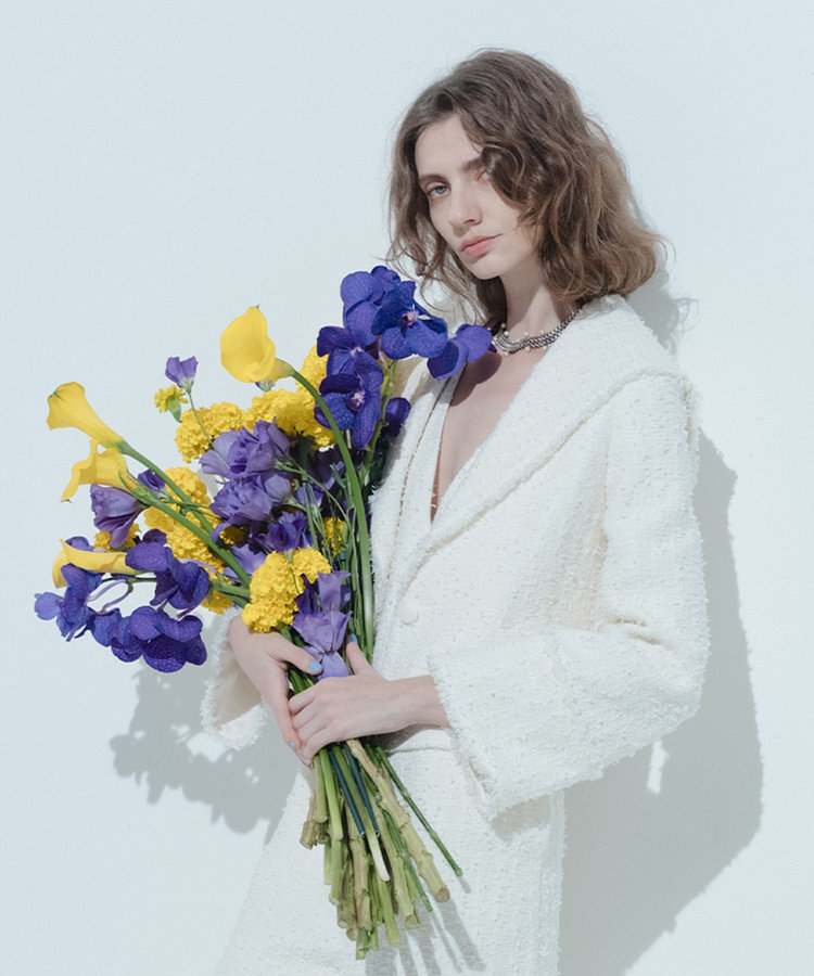 LOULOU WILLOUGHBY 【LOULOU WILLOUGHBY】ファンシーツイードセーラージャケット オフホワイト (02)