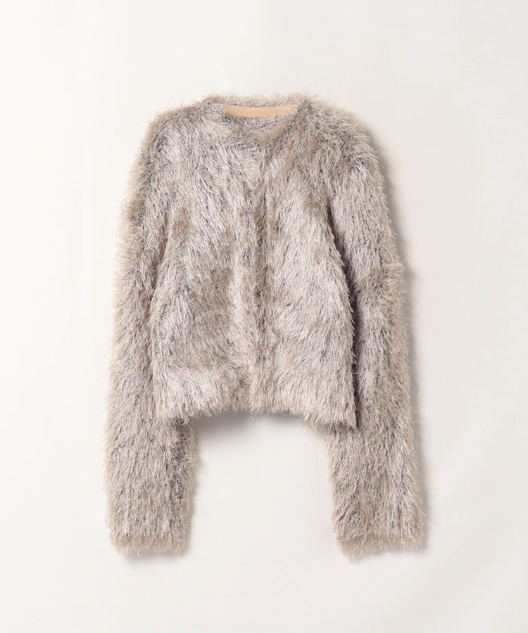 LOULOU WILLOUGHBY 【LOULOU WILLOUGHBY】ワイルドシャギーボレロ ベージュ (11)