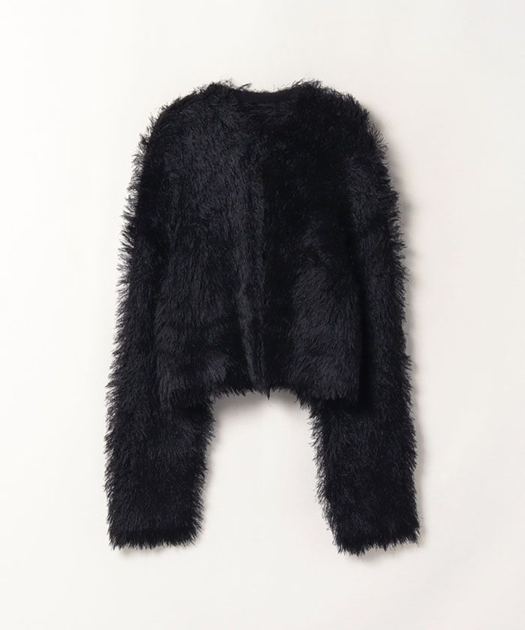 LOULOU WILLOUGHBY 【LOULOU WILLOUGHBY】ワイルドシャギーボレロ ブラック (95)