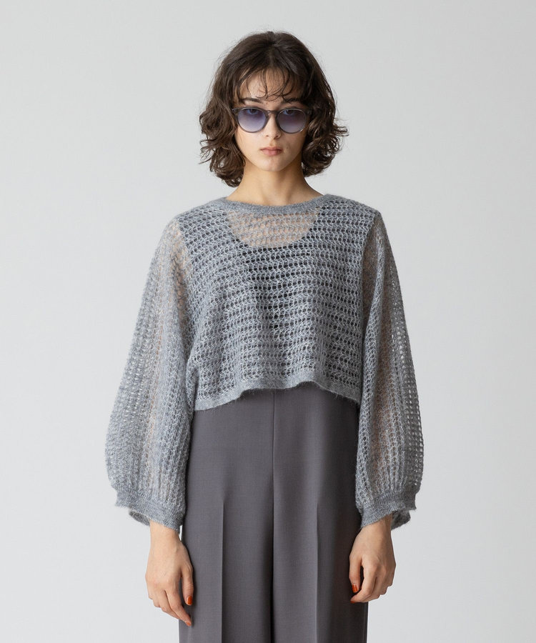 allureville ドライモヘヤメッシュプルオーバー ライトグレー (91)
